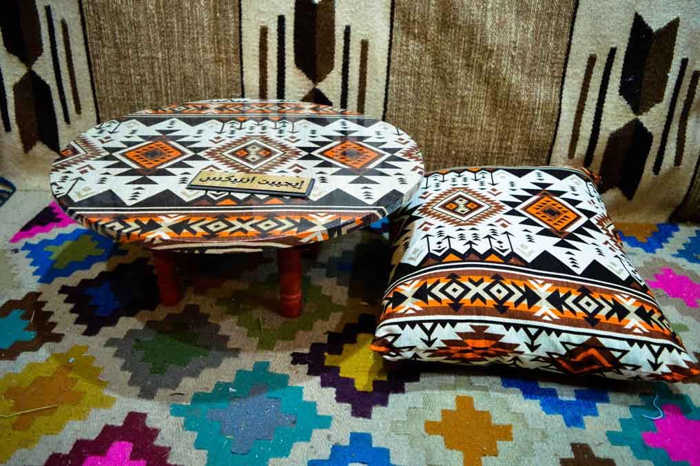 Abi Intex Set Of Arabic Tablia + 4 Khadia Arabic Color Brown Mukhlaf 100% Hand