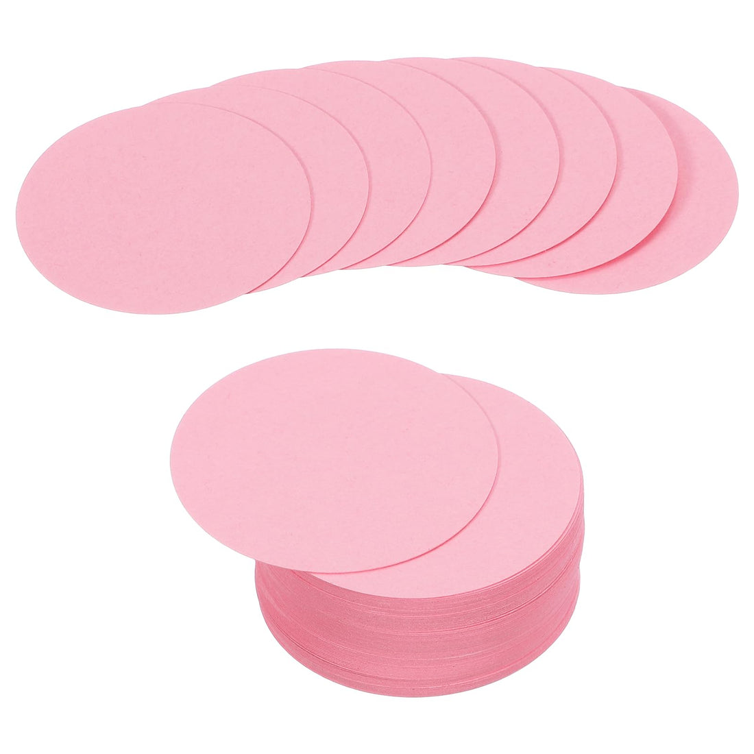 PATIKIL 72 Sheet Circle Card Stock, 2 Inch Round Cutouts Paper Thick Cardstock Coaster for DIY Craft Projects Printing Supplies Bulletin Board Decor, Pink