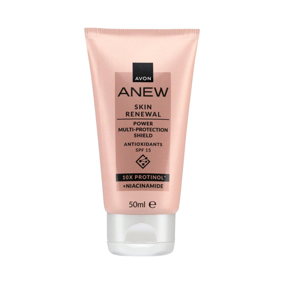 Avon Anew Renewal Power Multi-Protection Shield Day Cream, Formulated with Antioxidants and SPF15 Protection, Restores Collagen Loss for Firmer Looking Skin, Cruelty Free