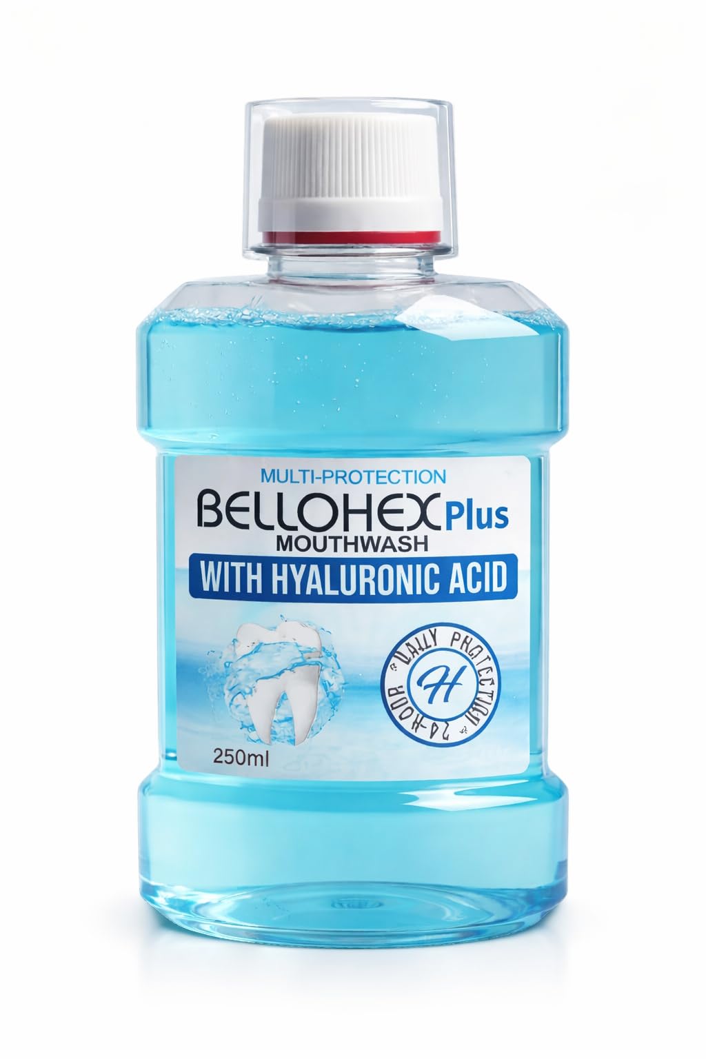 Bellohex Mouth Wash with Hyaluronic Acid, Mint Flavor, Alcohol-Free, Sensitive Mouth, 250ml