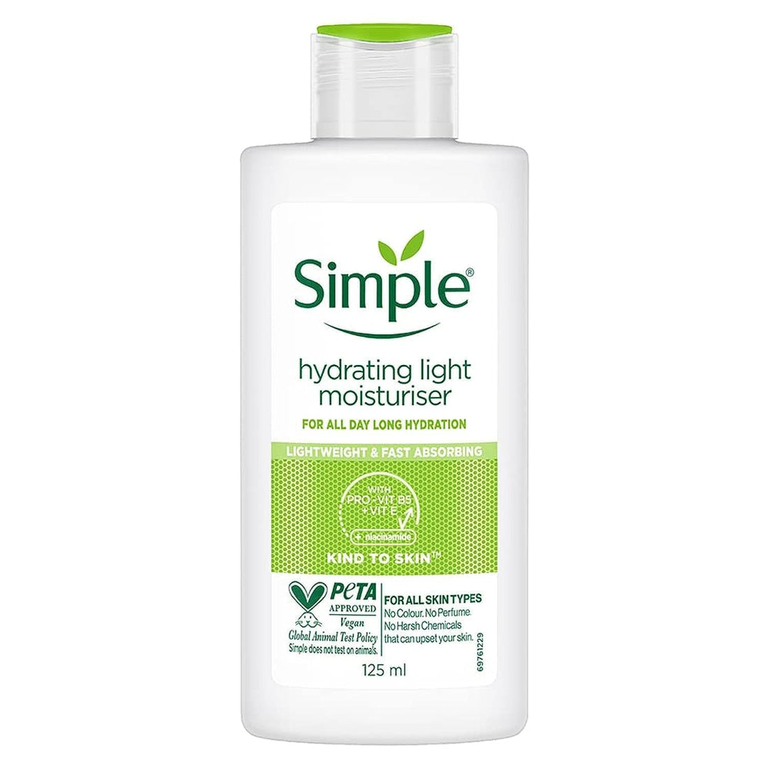 Simple Kind to Skin Hydrating Light UK’s #1 Facial Skin Care brand* Moisturiser for 12-hour Moisturisation 125 ml