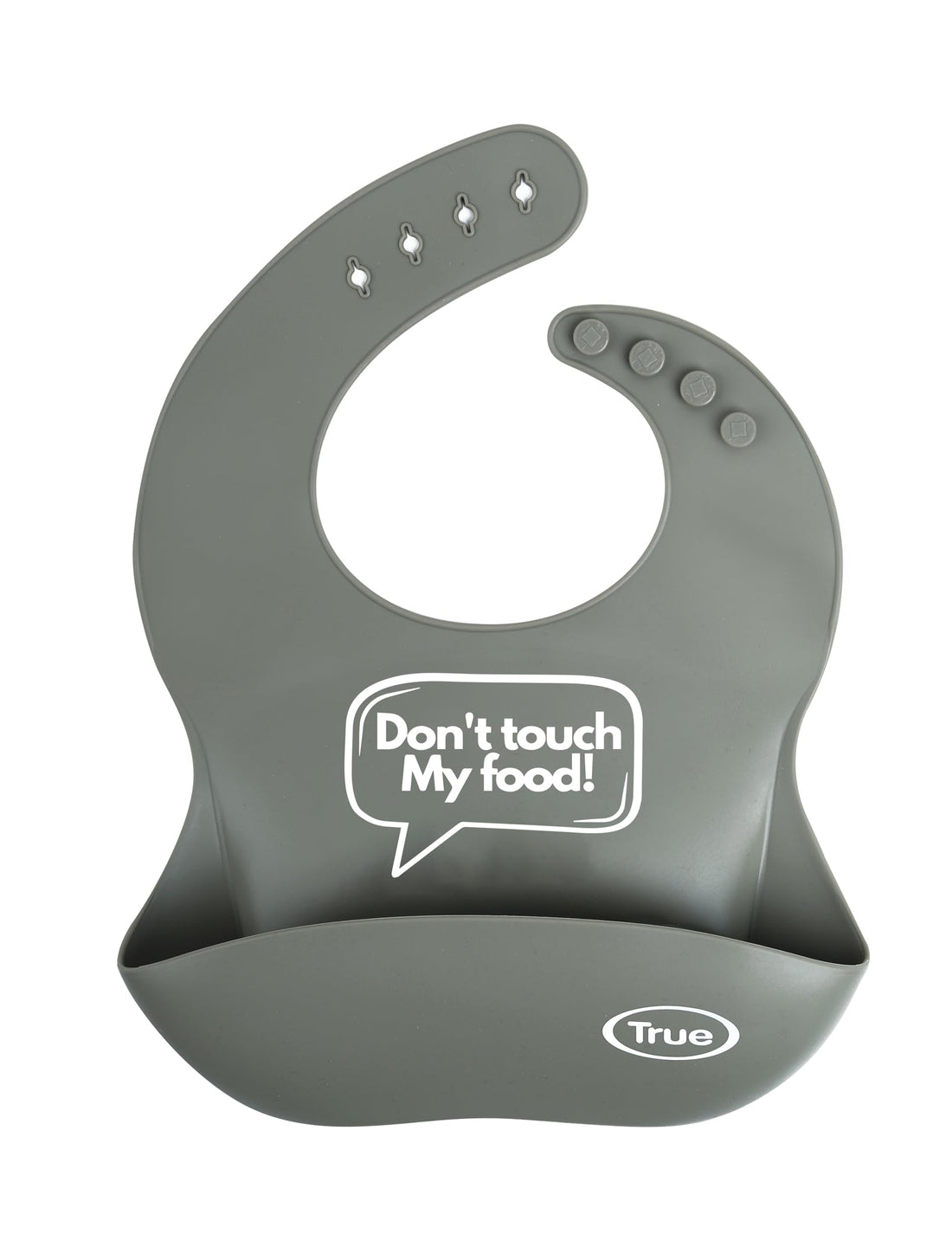 True Gold Silicon bib with pouch