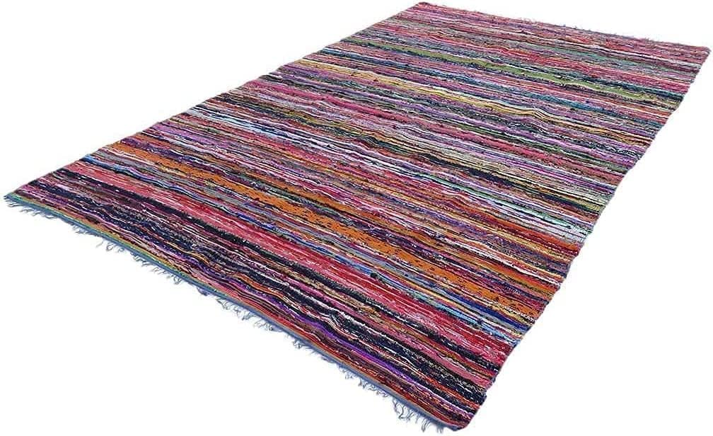 Egypt Antiques Kilim Handmade Egyptian Cotton Area Rug, 135 cm x 200 cm Size, Multicolor