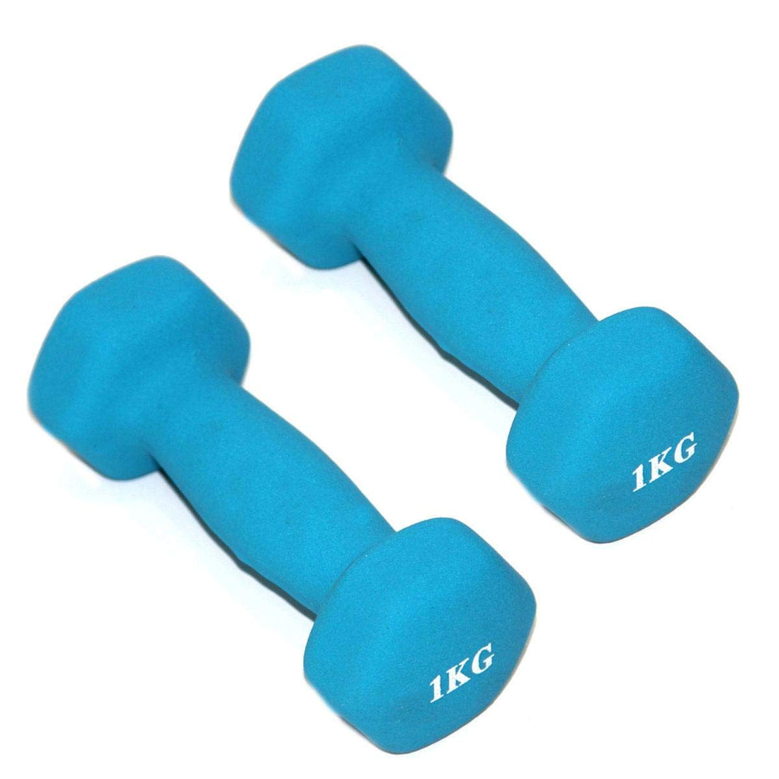 Weights dumbbell set, weight 1 kg in 2, light blue