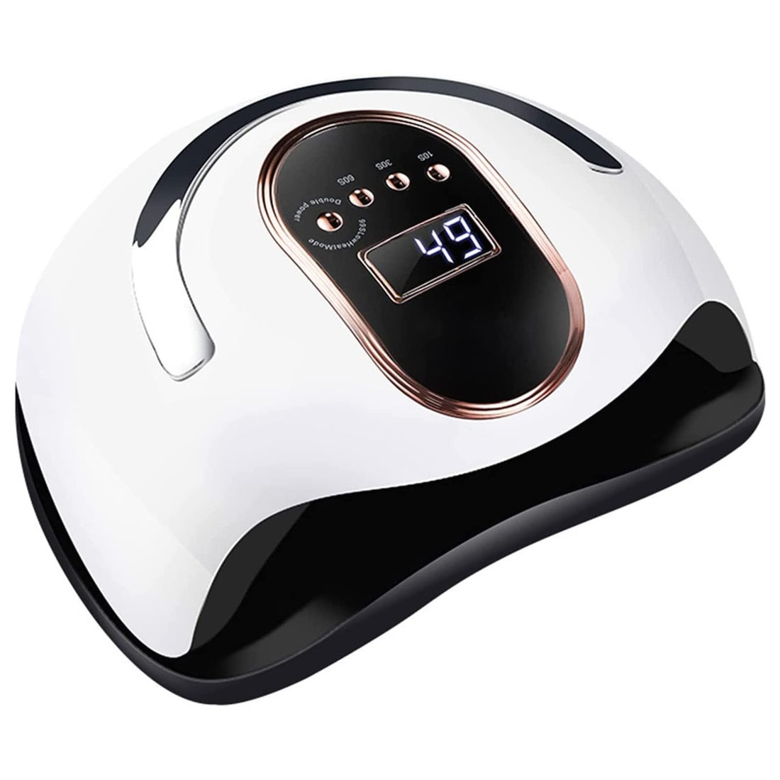 168W UV LED Nail Lamp, Smart Nail Light, 36 Beads Fast Curing Nail Dryer, 4 Timers Auto Sensing LED Smart Nail Lamp, Portable Handle Large Space Gel Led Nail Lamp Nail Art Tools (White)