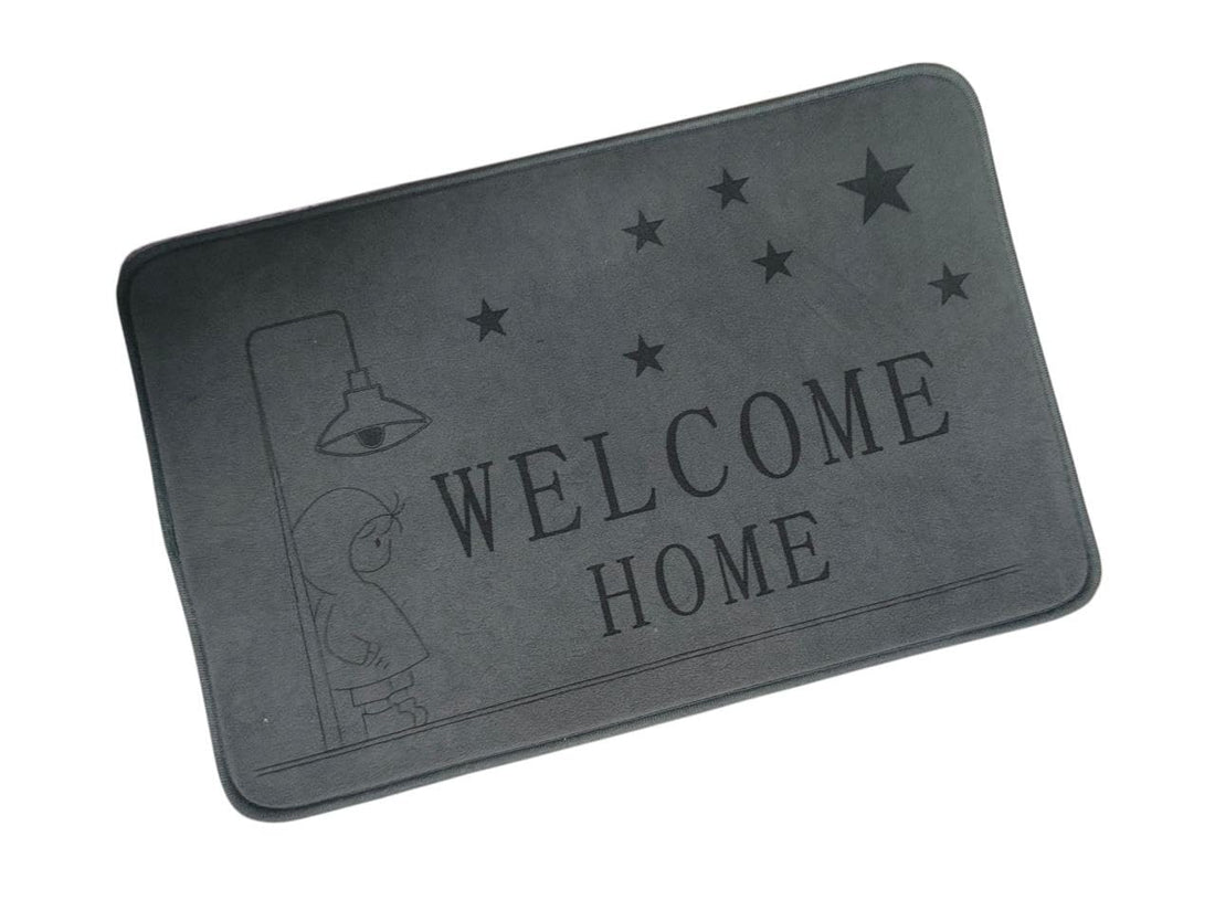 Bath Mat Plush Non-Slip Soft and Highly Absorbent Bathroom Mat for Bathtub Side Mat size 60 * 40 (grey)