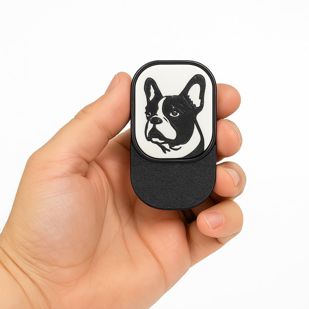 BulldogMag™ – French Bulldog Design Magnetic Fidget Slider, 16 Magnets, Black and White