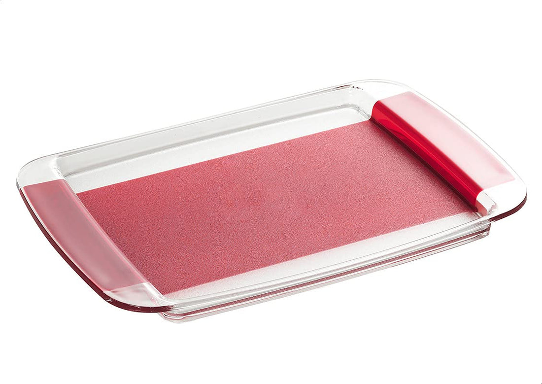 KDG International Omada SQUARE Acrylic Rectangular Tray, Red 39.5 x 28 cm- M4219RR