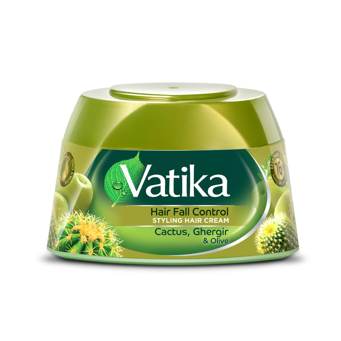 Vatika Naturals Hair Fall Control Hair Styling Cream (65mL) | Natural Extracts of Cactus, Ghergir and Olive | Nourishing Vatika Oils