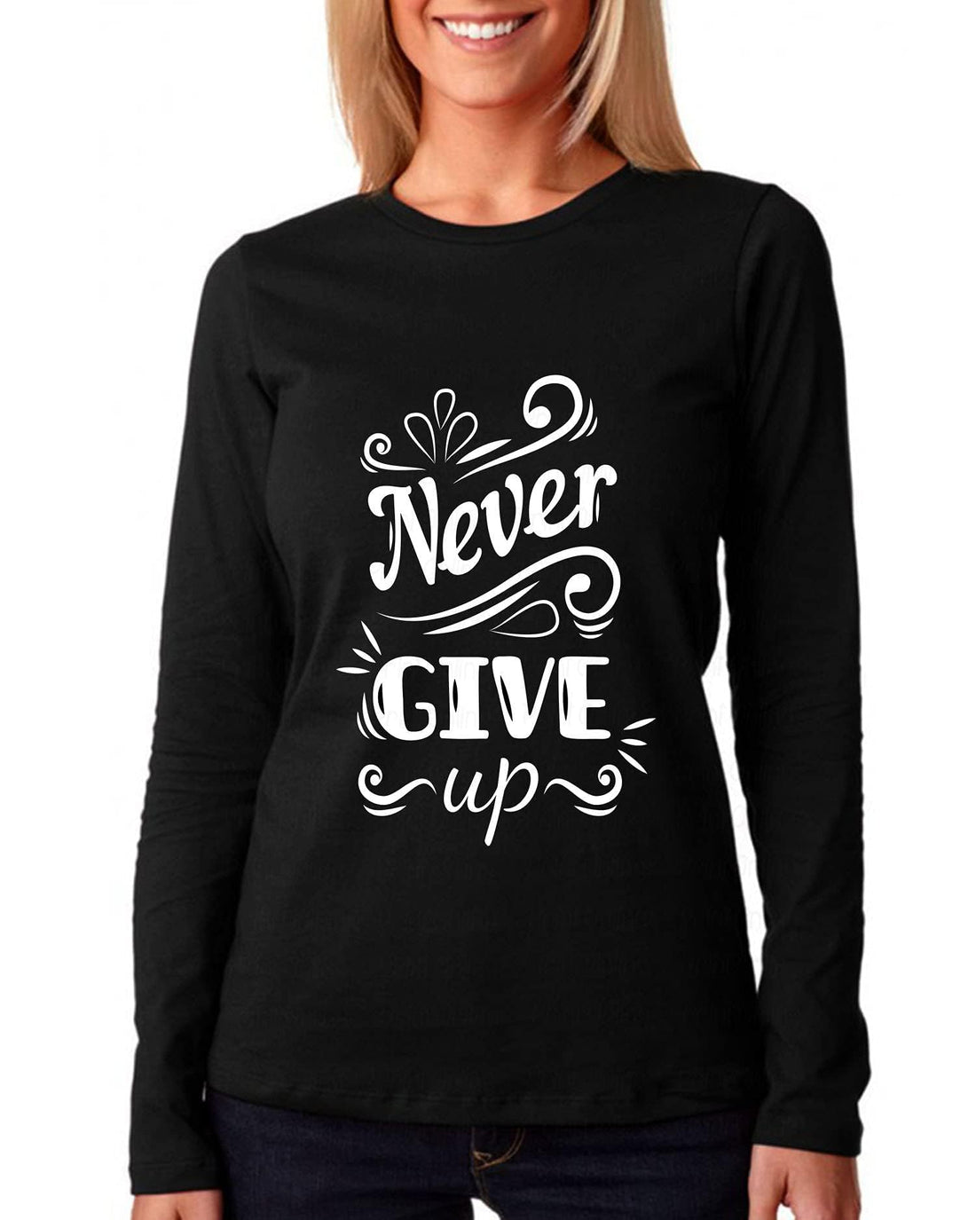 Print.Online T-Shirts For women -black - 2724633963058