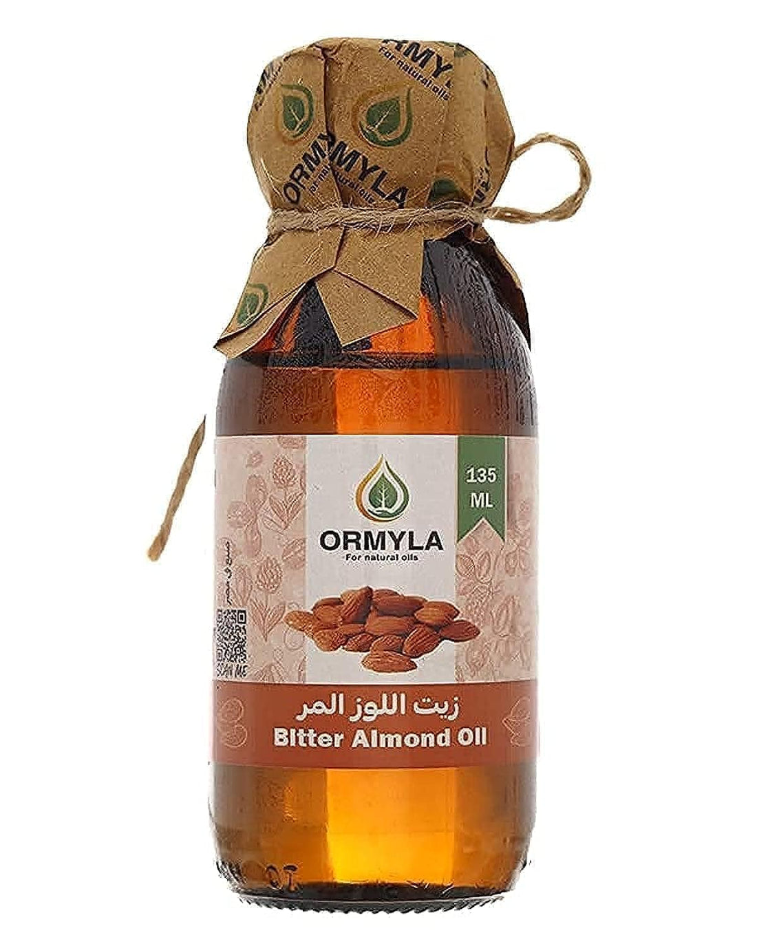 Ormyla Raw Virgin Bitter Almond Oil for Hair, Skin and Body, 135 ml