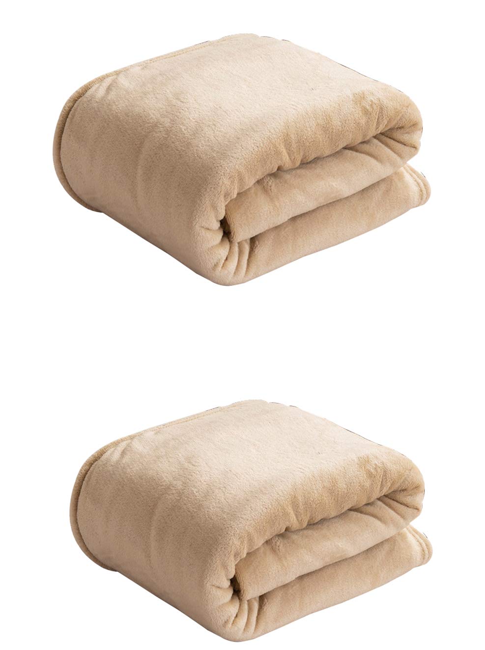 Dog Blanket,2 Pack , Pet Puppy Blanket Shu Velveteen Fluffy Soft Throw Blanket Kitten Mat Pad Bed Cover for Dogs, Cats, (27.5 x39.5 Small) Camel