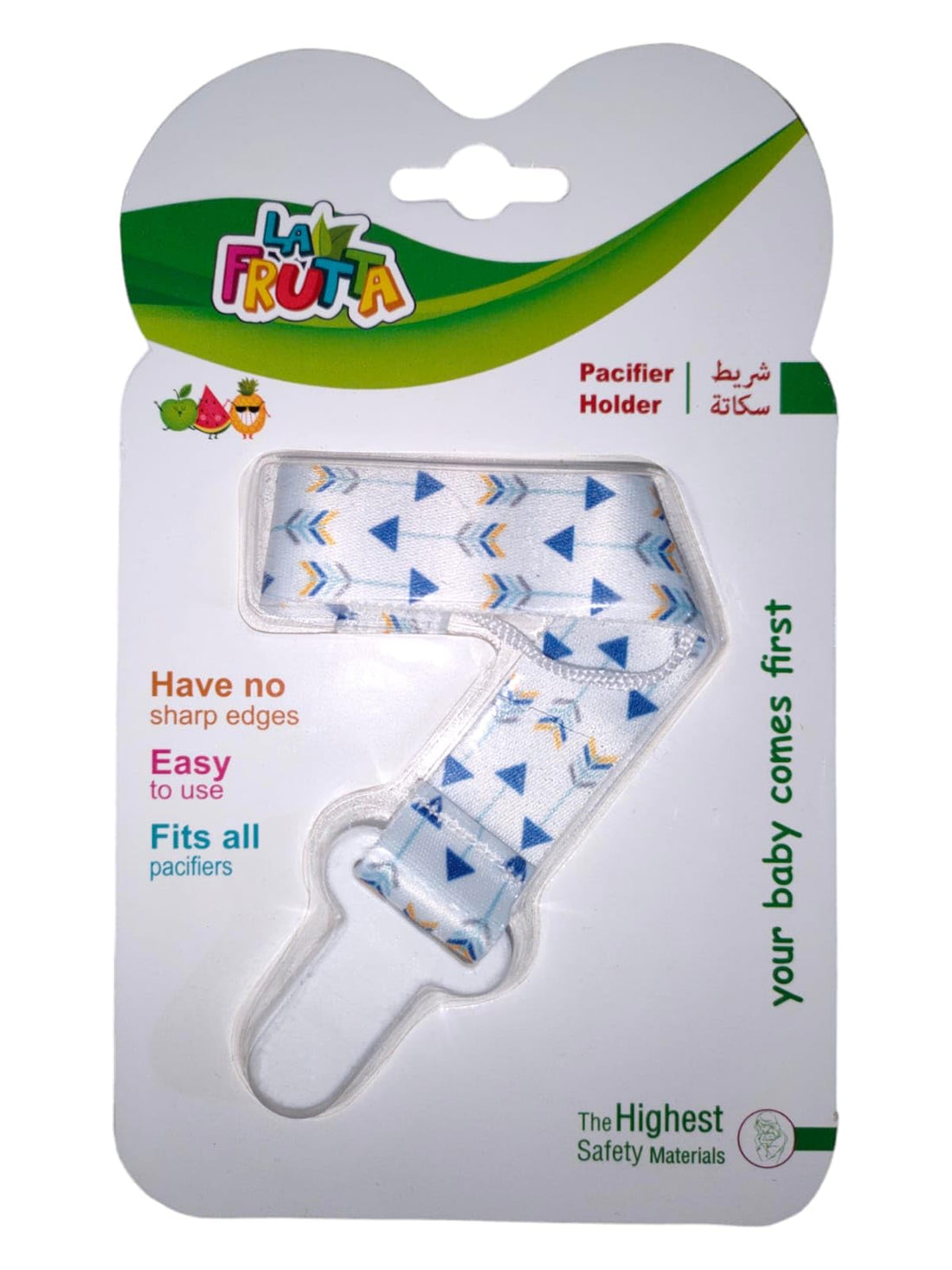 La Farutta Pacfier clip with ribbon fits all types of Pacfiers