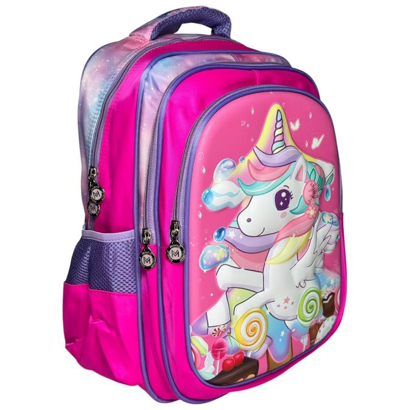 Momolly Premium 3D Cartoon High Quality School Bag - Comfortable Lightweight Waterproof Material Perfect for Girls and Boys 16.5 Inch