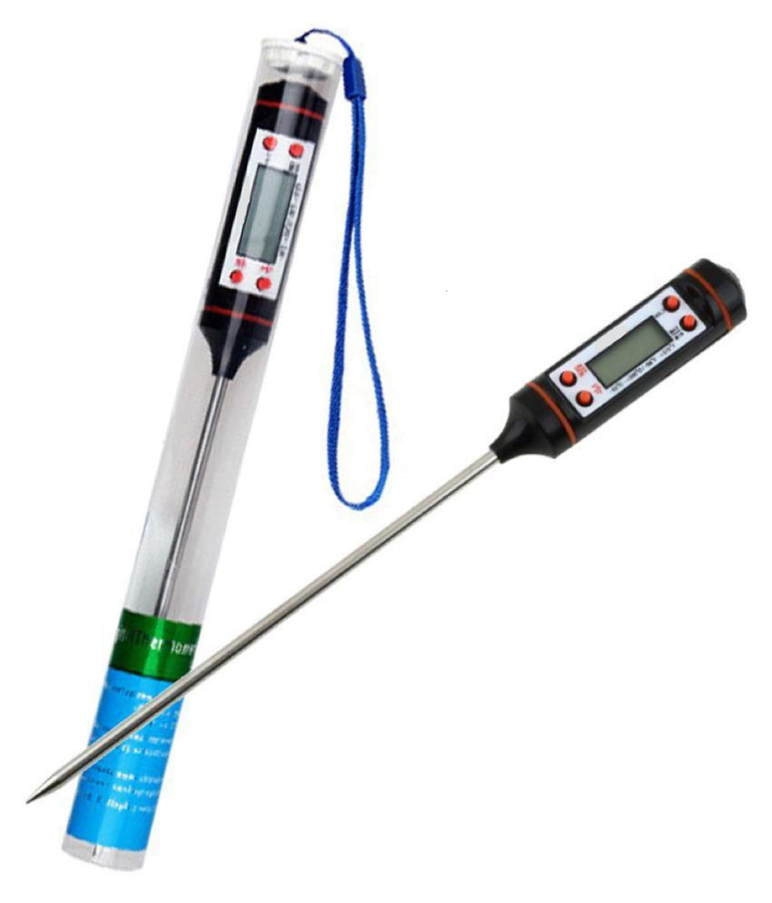 Digital Multi-Functional Instant Read Cooking Thermometer - With Auto Turn Off Function, Best for All Food, Liquid, Grill, BBQ, Candy (Black/White)