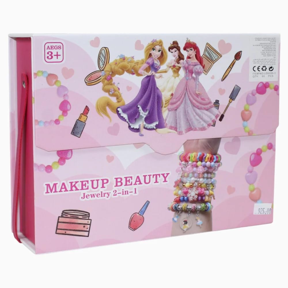 Beauty Play Set, Pink and Purple Vanity Mirror with Jewellery, Ages 3+