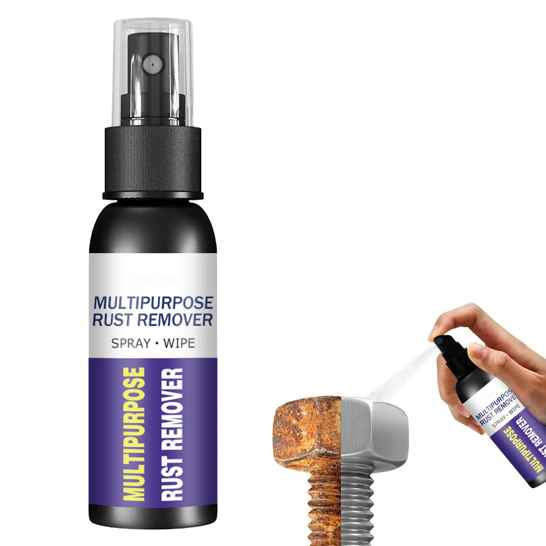 TUKNN Multipurpose Rust Remover Spray, Instant Remover Spray, Multi-Purpose Rust Remover Spray, Car Maintenance Cleaning, Inhibitor Metal Derusting Cleaner, For Car Detailing, Kitchen Automotiv, 30ml