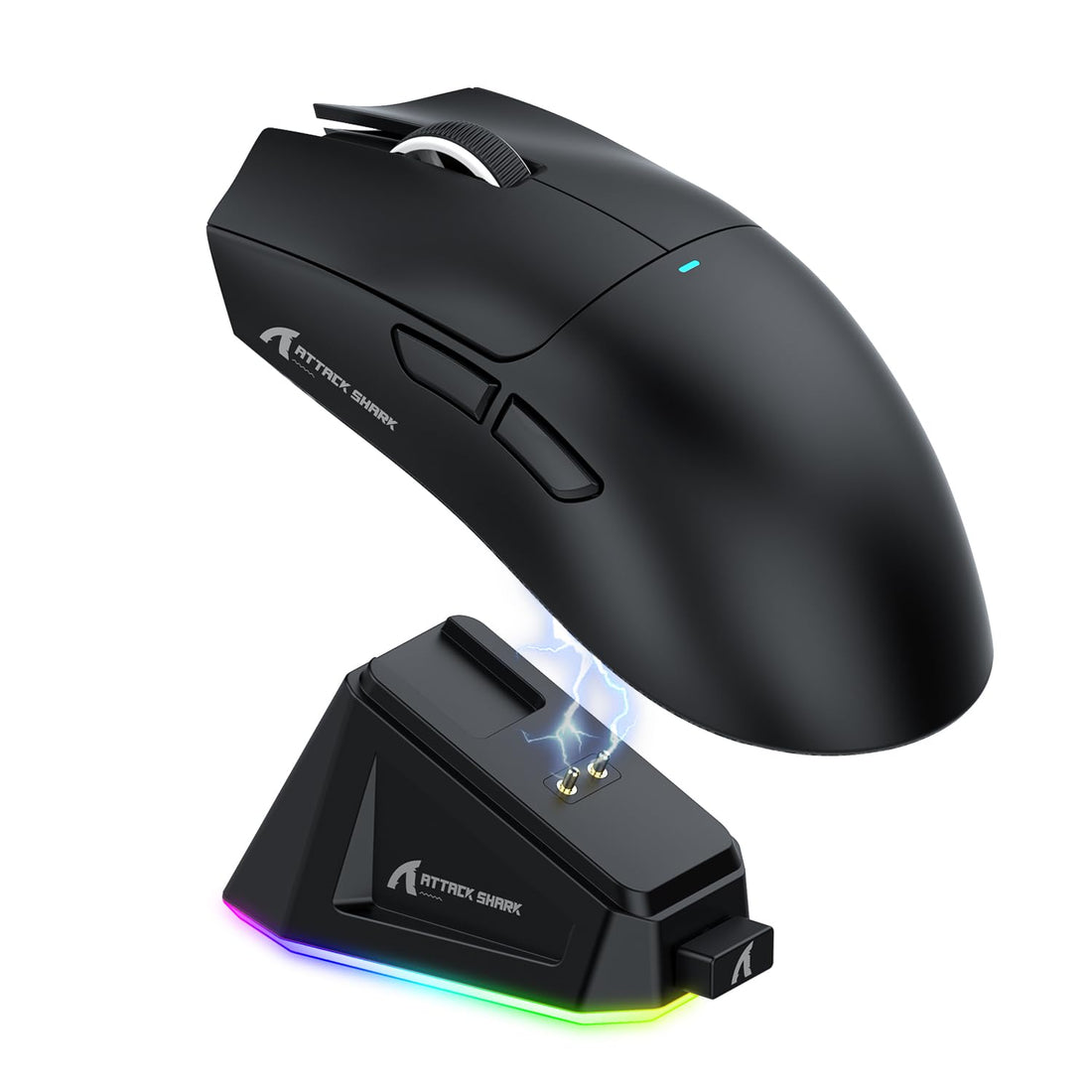 ATTACK SHARK X11 Gaming Mouse with Magnetic Charging Dock, PixArt PAW3311 Gaming Sensor, BT/2.4G Wireless/Wired Gaming Mouse, 22000DPI, Office Mice Gamer Mice for Win11/Xbox/PS/Mac (Black)