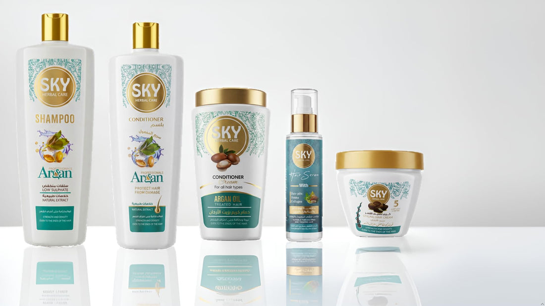 Argan Oil Hair Repair and Smoothing Set – 5 Pieces | Sky Herbal Care