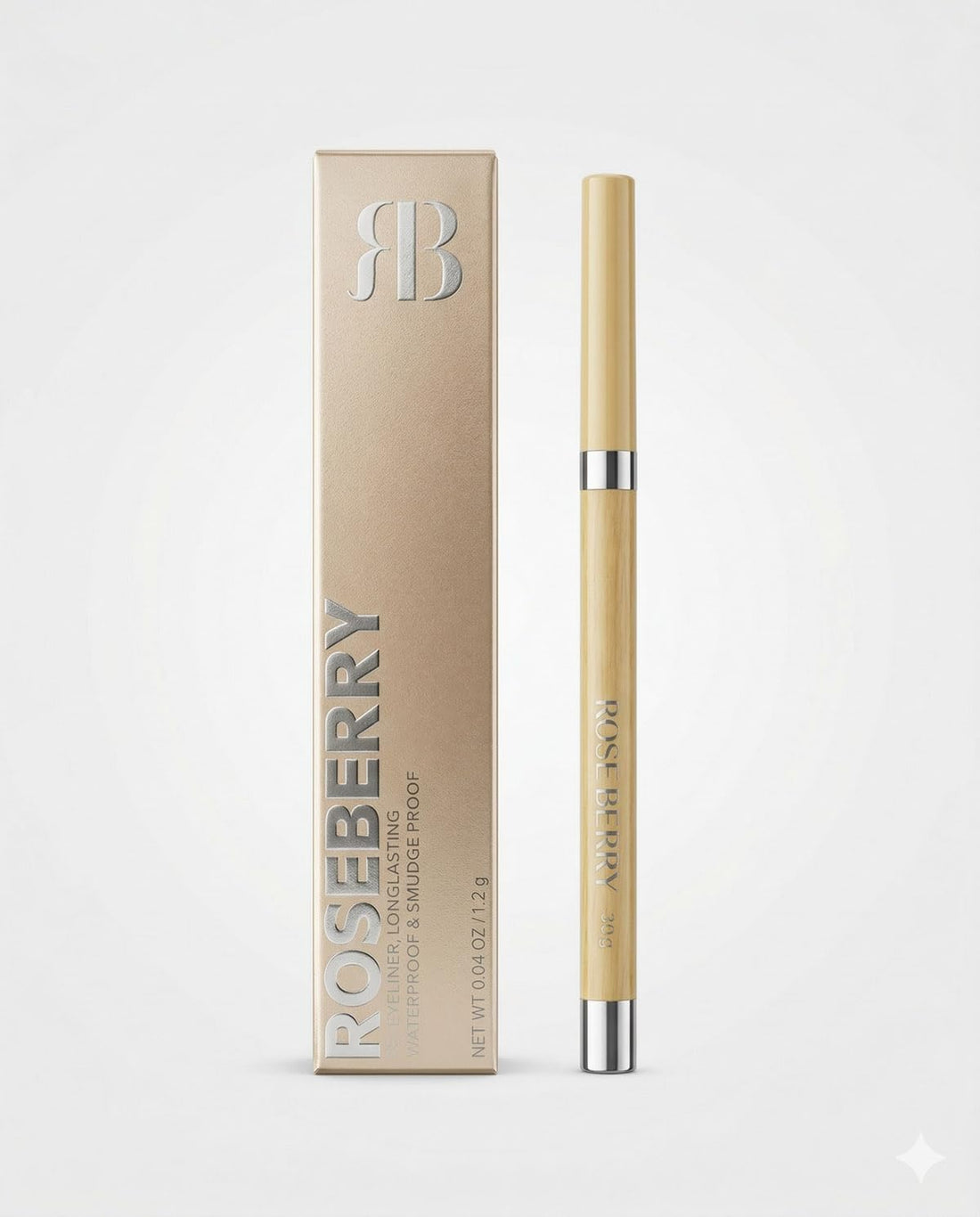 Rose berry Gel Eyeliner Pencil, Nude, Long-Lasting, Waterproof and Smudge Proof, 1.2g, Shade 103