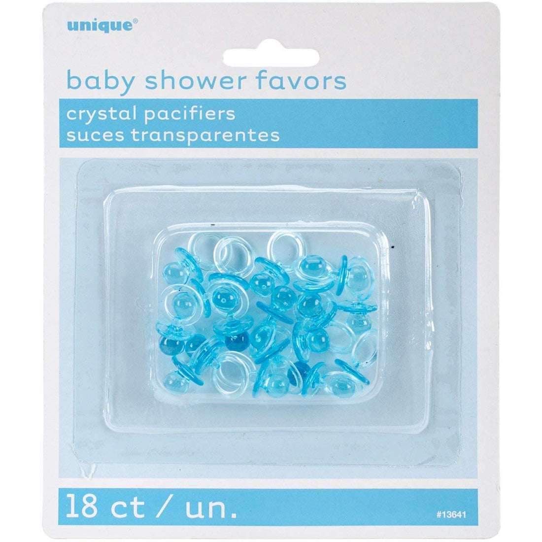 Unique Industries 13641 Party Favor Pacifiers 18-Pkg-Blue