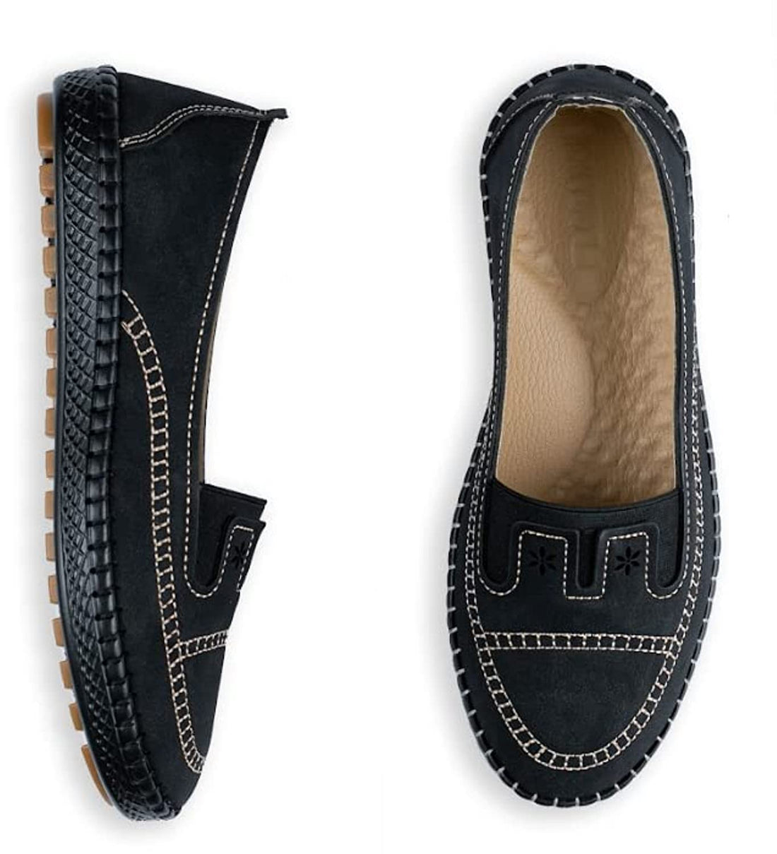 Florence 9614 Women's Casual Hand Made Flat Leather Shoes
