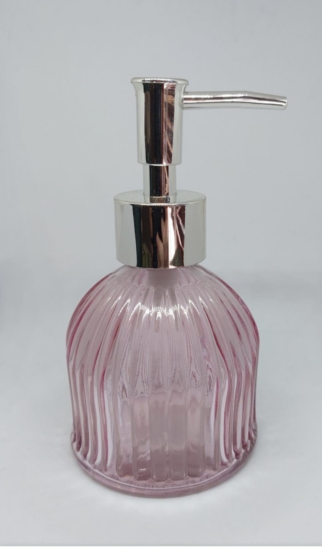 Glass Soap Dispenser Jar Clear Glass Soap Dispenser with Stainless Steel Pump for Liquid Soap Dispenser for Bathroom Kitchen (Multicolor)