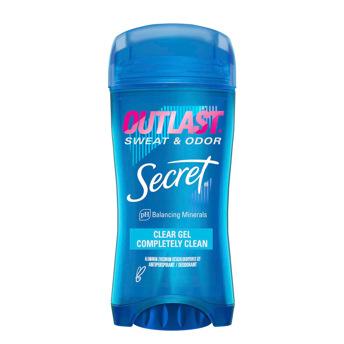 Secret Outlast Antiperspirant And Deodorant Clear Gel, Completely Clean - 2.6 Oz Each, Pack Of 2