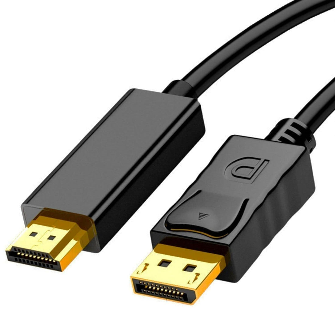 DisplayPort to HDMI Cable, 3M High Performance Video Adapter, Gold-Plated Connectors, One-Way Signal Conversion, Compatible with TV, Monitor, Projector, VR Headset, Labtop, pc,