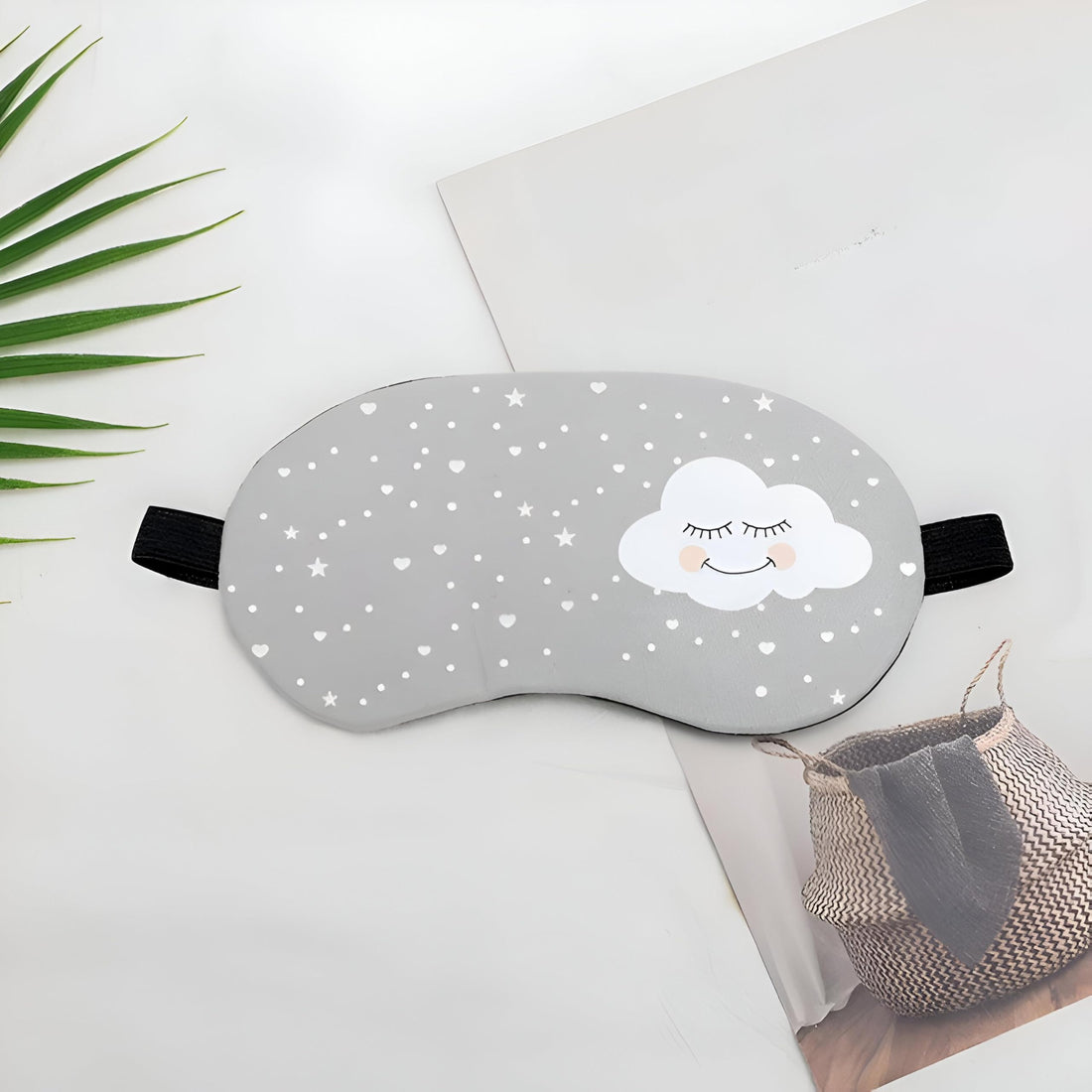 Stress Relief Eye Mask - Eye Mask with Soft Fabric and Cooling Pack, Reduces Stress and Promotes Deep Sleep, Includes Natural Eye Cream for Men and Women, Perfect for Relaxation