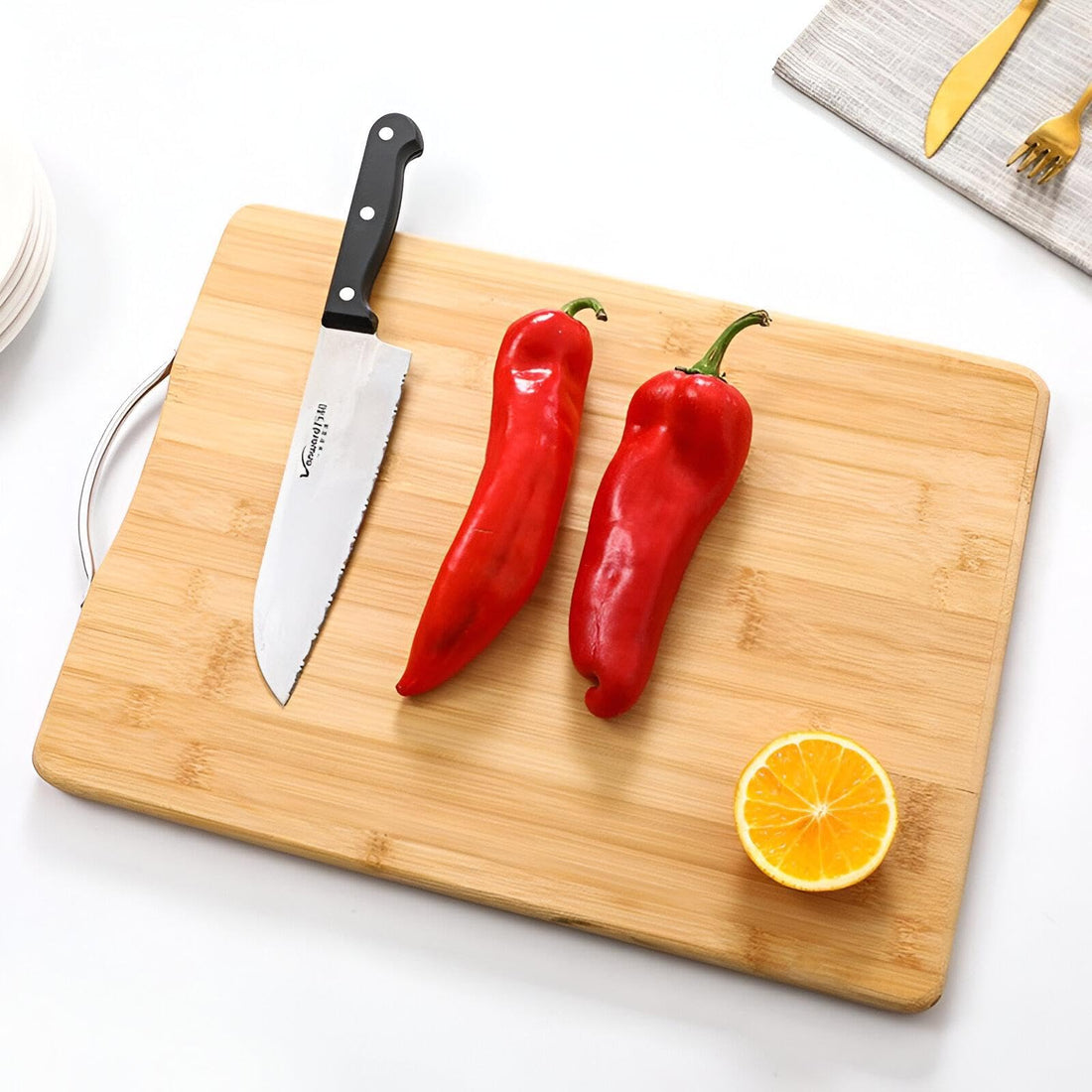 Kitchen Tool - Thickened Wooden Chopping Board Featuring a Hang Hole for Convenient Storage and Versatile Food Preparation (40 * 50)