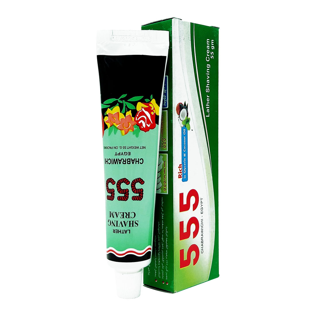 Chabrawichi Lather Shaving Cream 555 With Glycerin And Coconut Oil, 55gm
