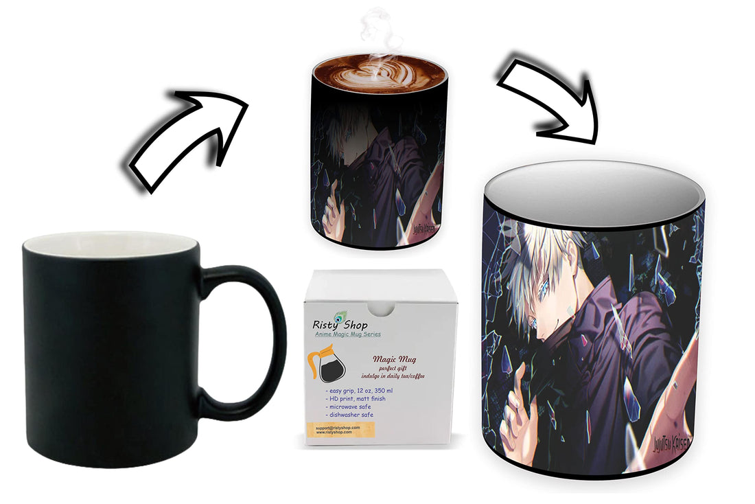 Jujutsu Kaisen (Style-139) Gourmet Coffee Magic Mug Superhero Jujutsu Manga Anime Lovers Capacity 350 ml, Dishwasher, Microwave Safe, Must Buy, Birthday Gift.