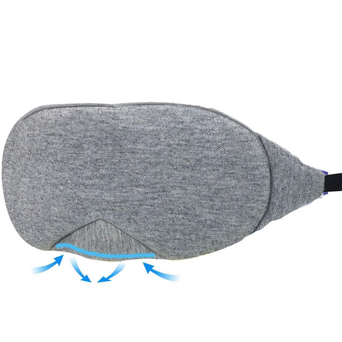 Ultra Soft Sleep Eye Mask - Comfortable Light Blocking Sleep Mask for Men and Women, Breathable Adjustable Eye Cover for Travel, Napping, Night Sleeping, with Travel Case, Grey