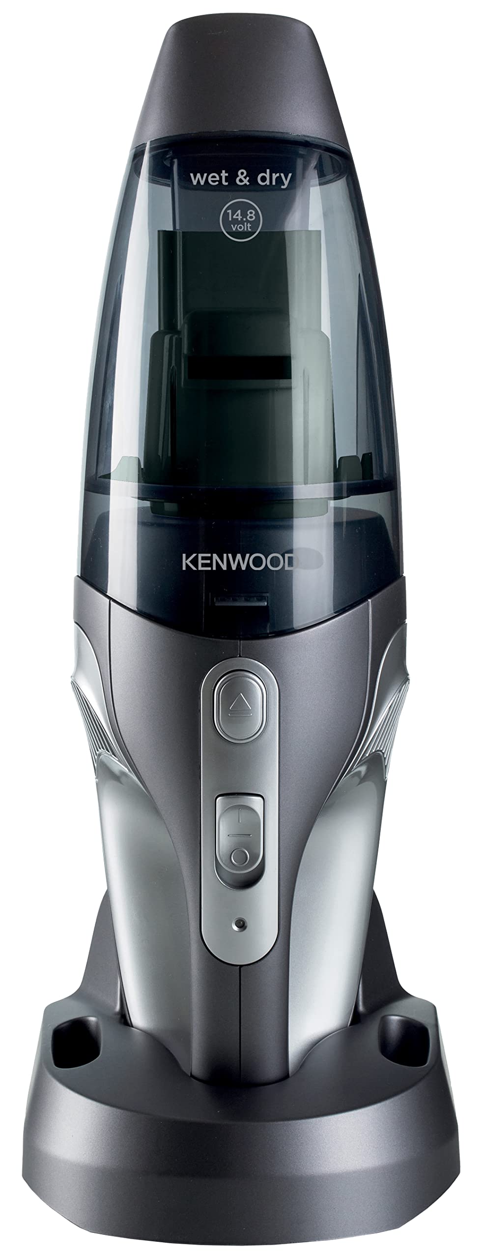 Kenwood High Power14.8VOLT Handheld Vacuum cleaner Cordless, Rechargeable, Lightweight Wet And Dry Hand Vacuum for Home/Pet/Car, Silver HVP19.000SI - International warranty