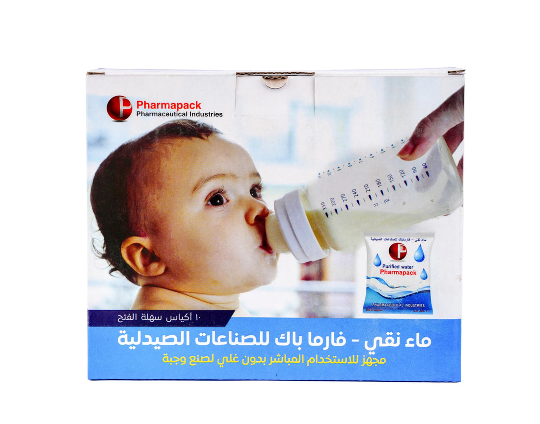Pharmapack purified water box, 10 pouches - 200 ml