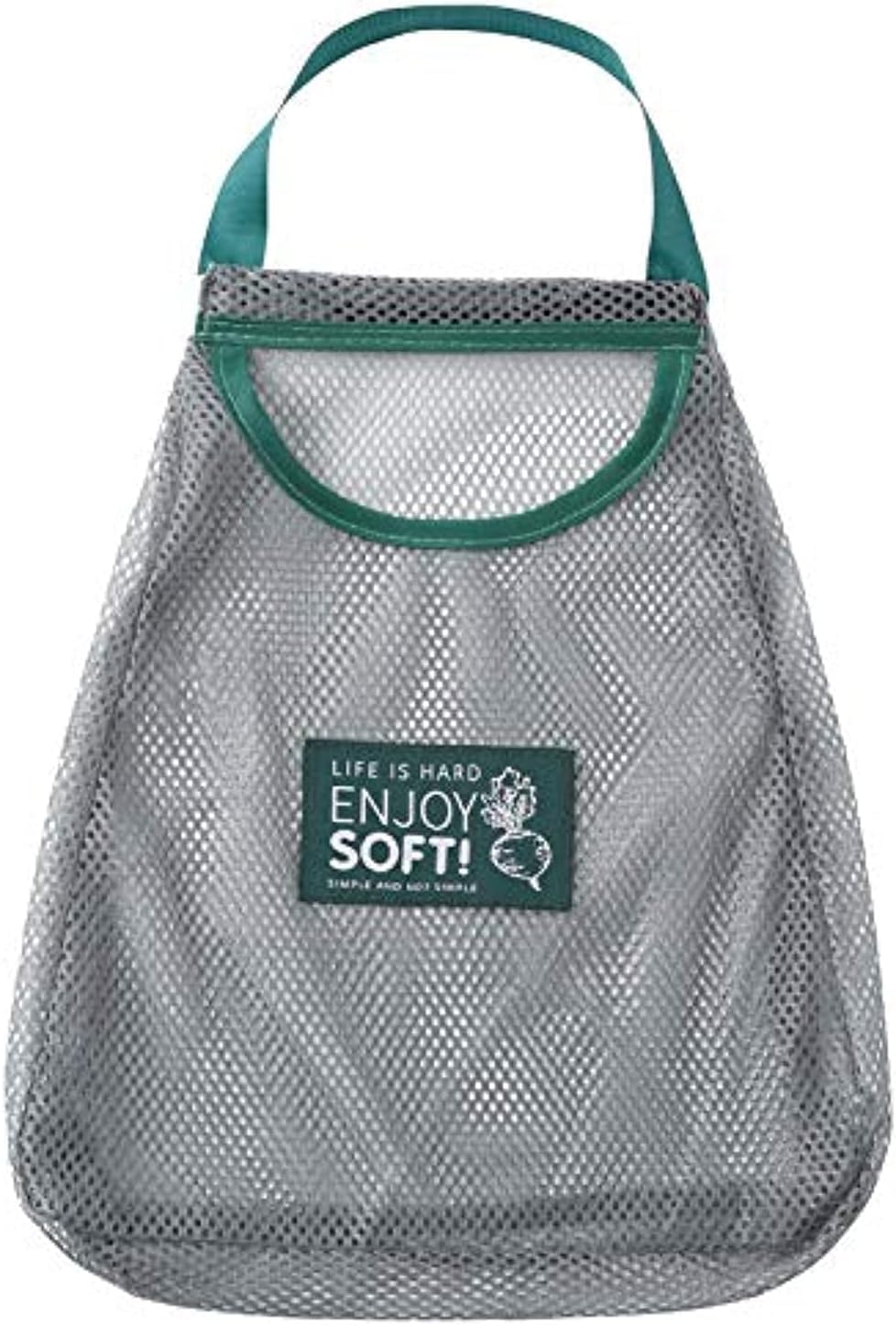 Mesh Hanging Storage Bag for Vegetables and Fruits, Grey, Reusable Produce Organiser