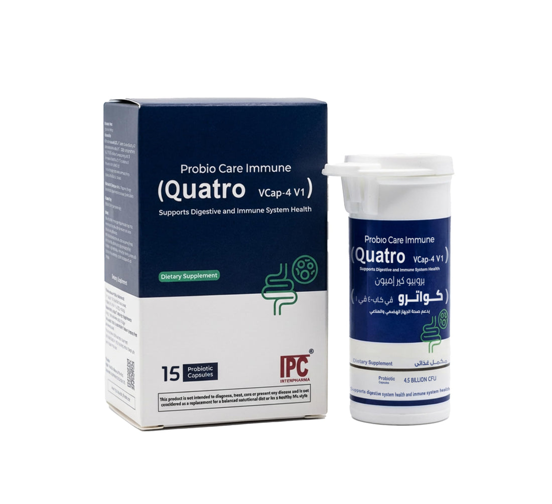 Quatro Probiotic Supplement 15 Capsules - Digestive Health Support