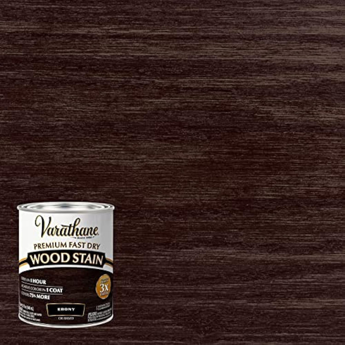 Rust-Oleum Varathane 269395 Premium Fast Dry Wood Stain Ebony Qt