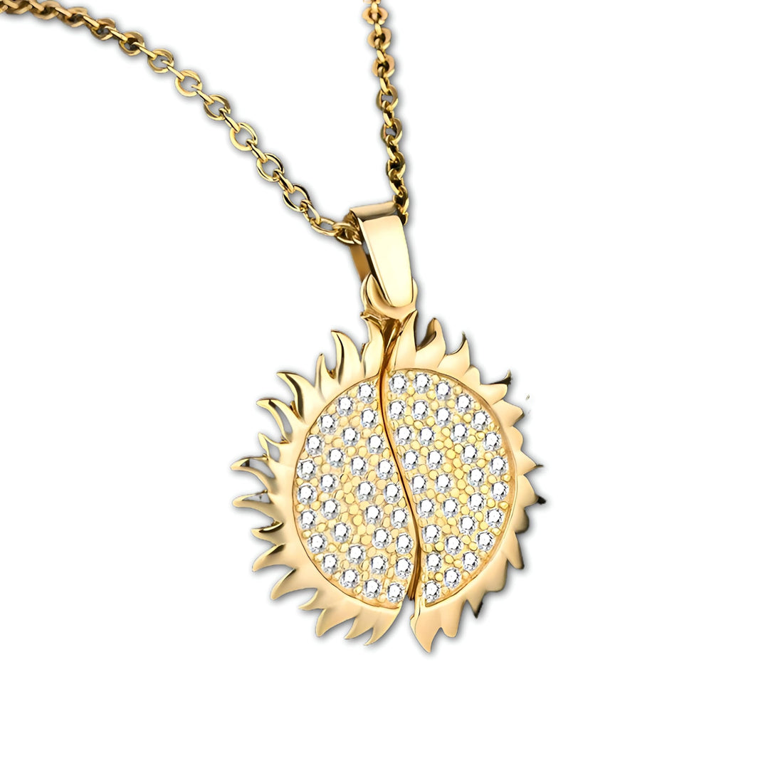 Jewelry - Sunflower-inspired golden necklace designed to brighten any outfit, symbolizing happiness and affection, a thoughtful present for birthdays, anniversaries, or personal milestones