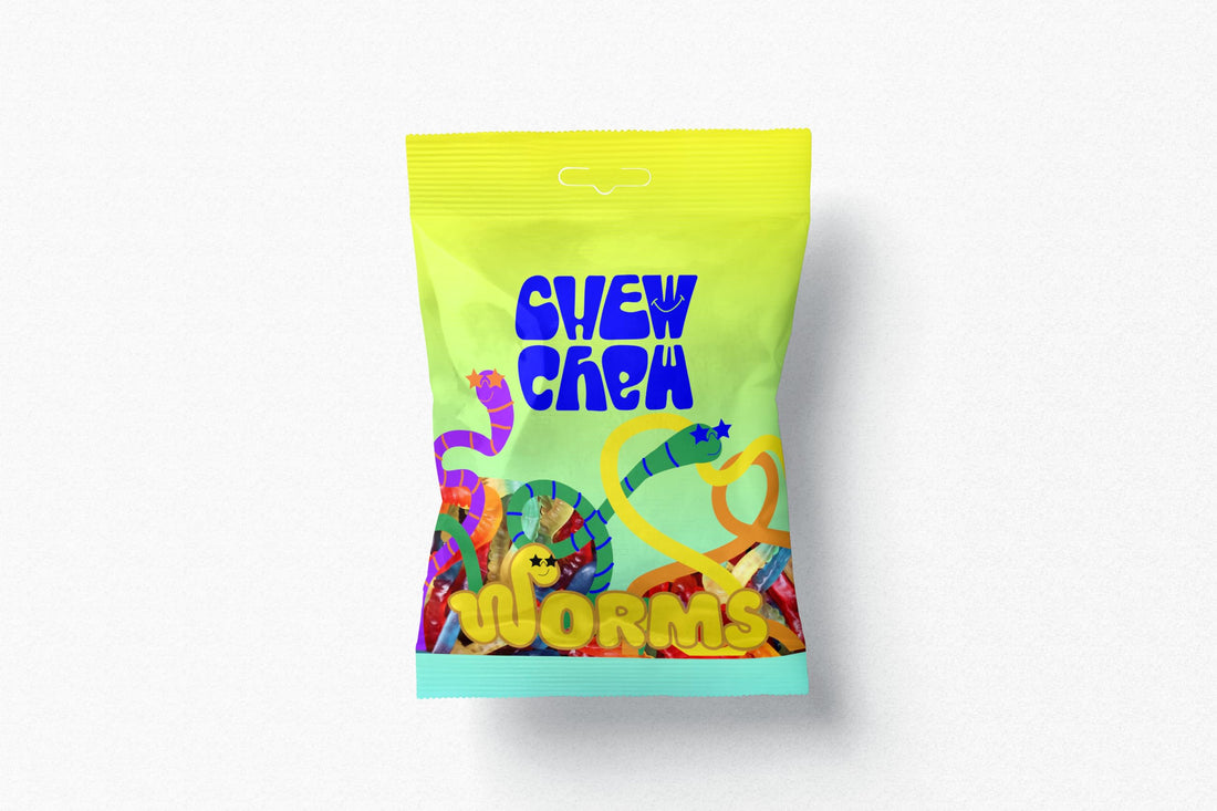 Chew Chew Gummy Worms Jelly Candy 80 grams