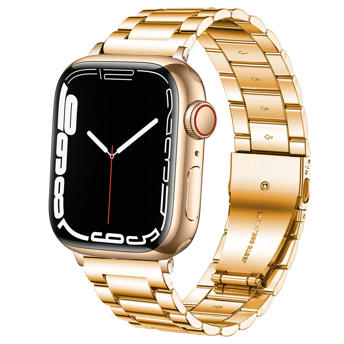 DEALELE Strap Compatible with Apple Watch 38mm 40mm 44mm 41mm 45mm 42mm 46mm 49mm, Solid Stainless Steel Metal Replacement Bands for iWatch Series 10/9 / 8/7 / 6/5 / 4/3 / SE/Ultra Women Men