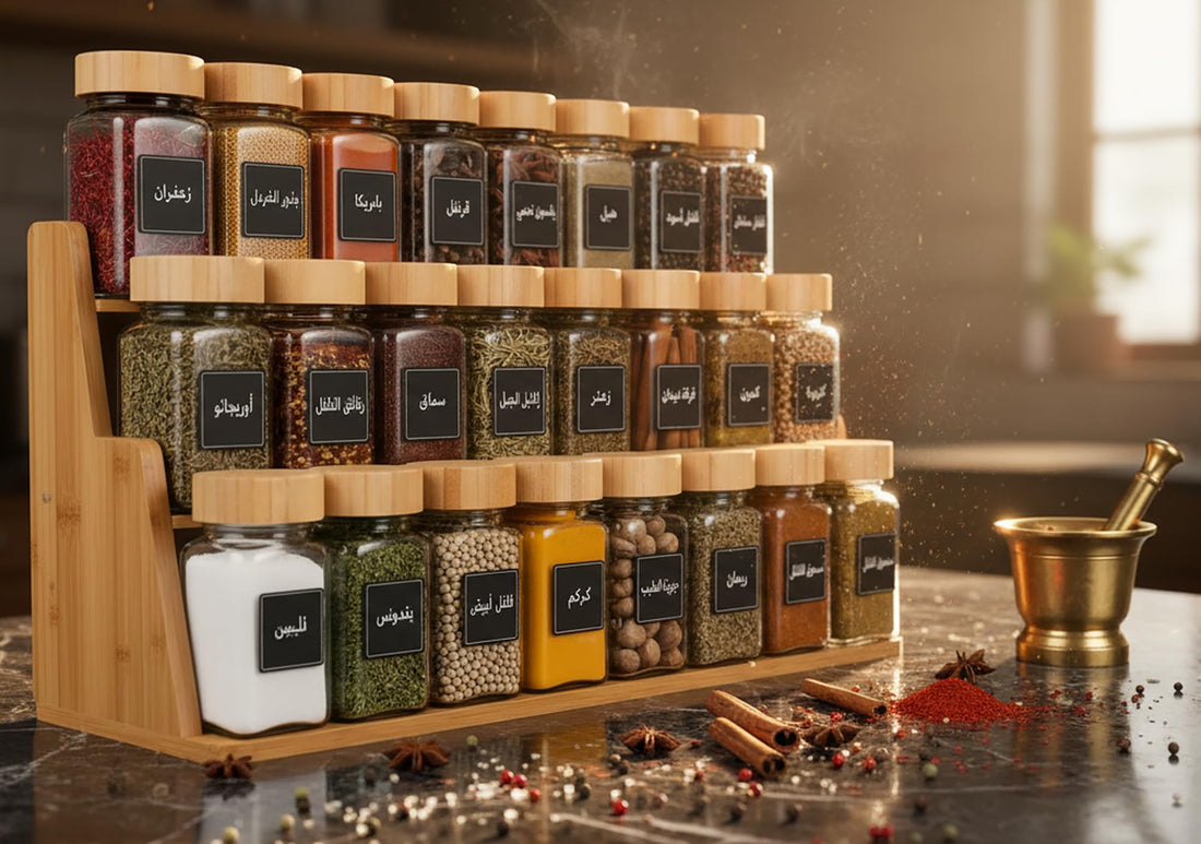 Square Glass Spice Jars, 200ml Spice Containers, Clear Glass Square Spice Jar, Wooden Shape Plastic Lids, Open to Pour (24) Pieces