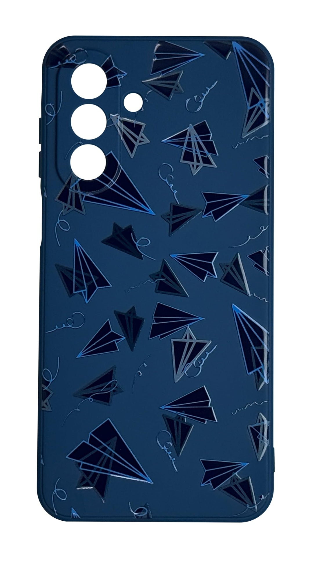 Mobile Magic Silicon Soft Case Microfiber Lining with 3D Flowers Prints For Samsung Galaxy A16 (Paper Rockets)