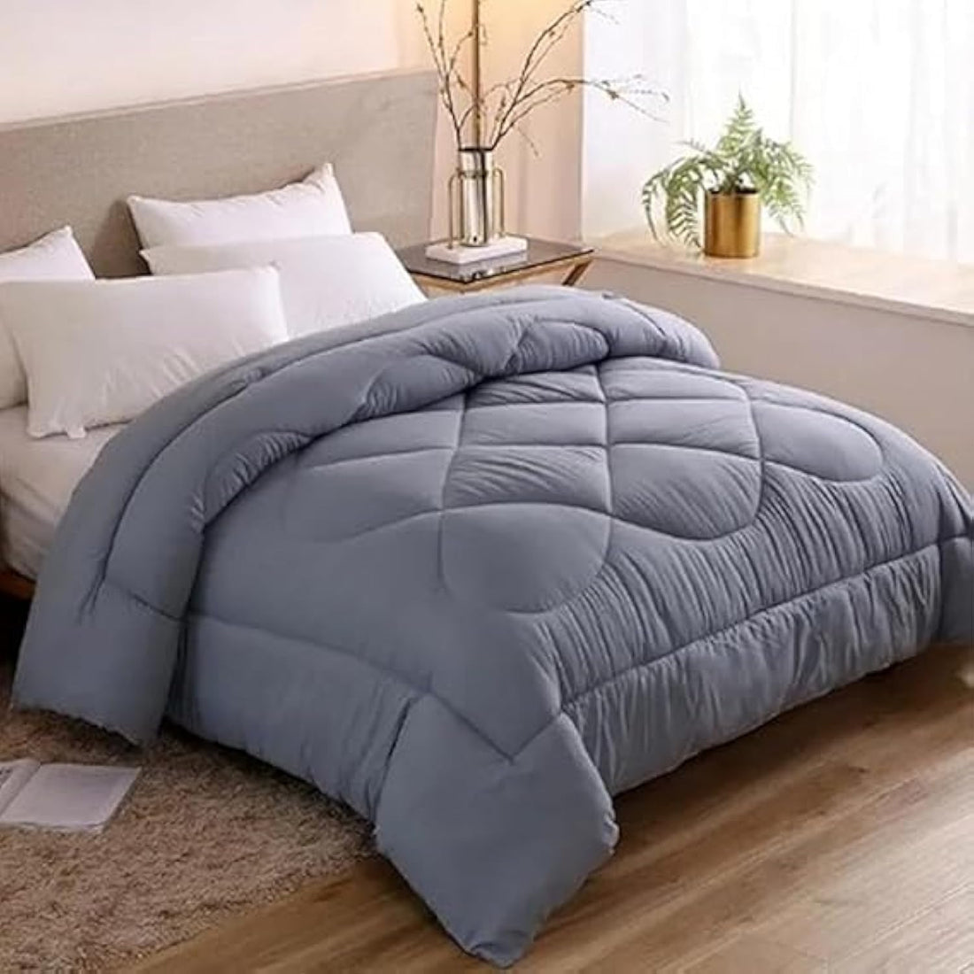 Snooze, plain winter quilt, 220 * 240 cm, Grey