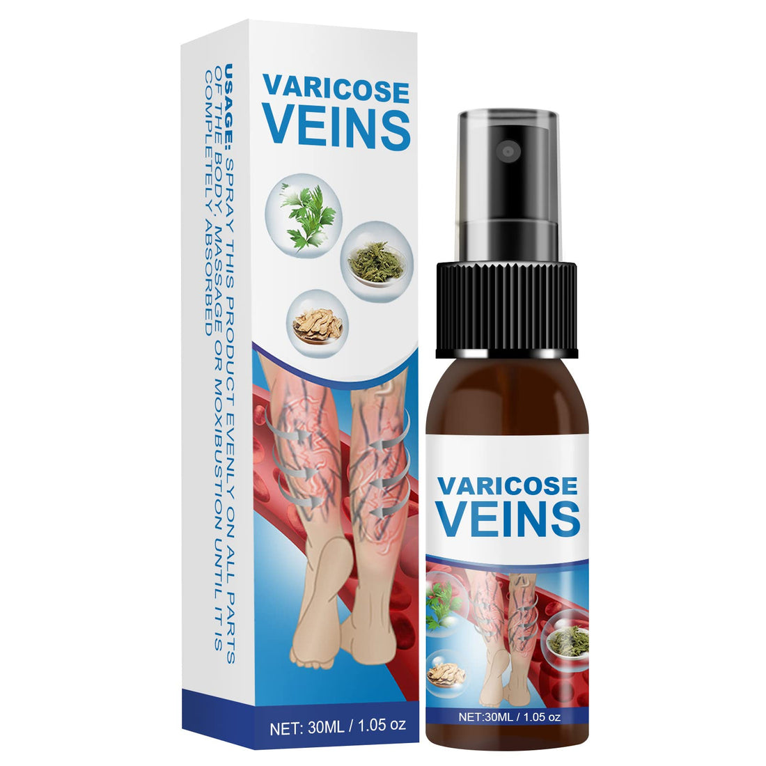 EFINITYER Varicose Veins Miracle Spray, Varicose Veins Treatment for Legs, Improve Blood Circulation to Sooth Spider Veins and Relief Tired and Heavy Legs