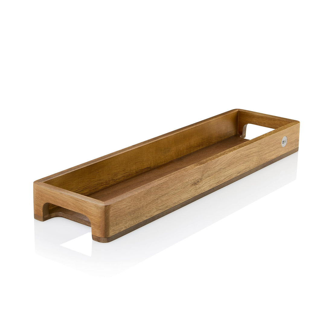 AdHoc ST27 Serving Plate, Spice, Drinks and Decorative Tray, Serve Slim, Rectangular, Acacia Wood/Walnut
