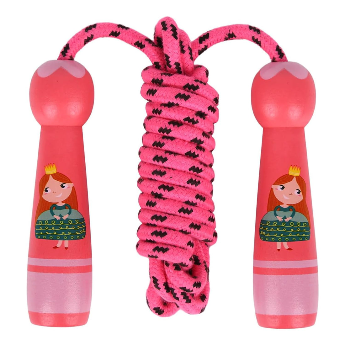 Bolivia's Jump Rope for Kids, Jumping Rope with Cotton Wooden Handle, Kid Adjustable Rope Skipping Speed Jump Rope for Girls and Boys Fitness Training, Exercise and Outdoor Activity