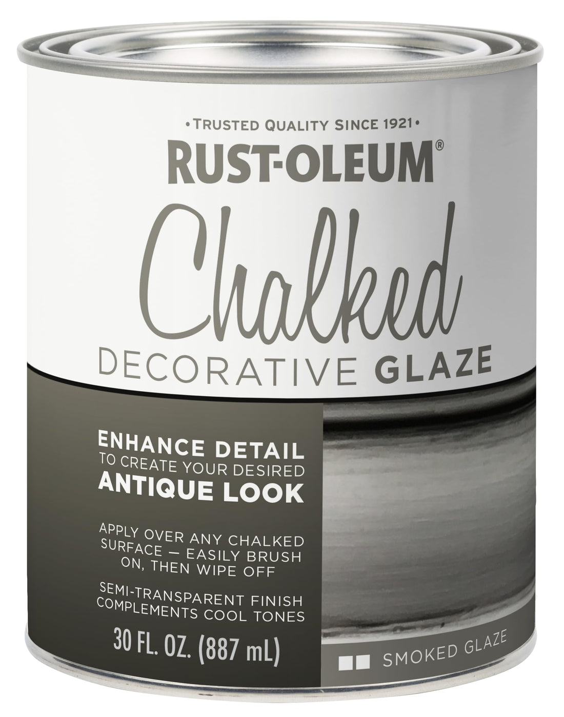 RustOleum Quart Chalked Decorative Glaze Smoked 315883