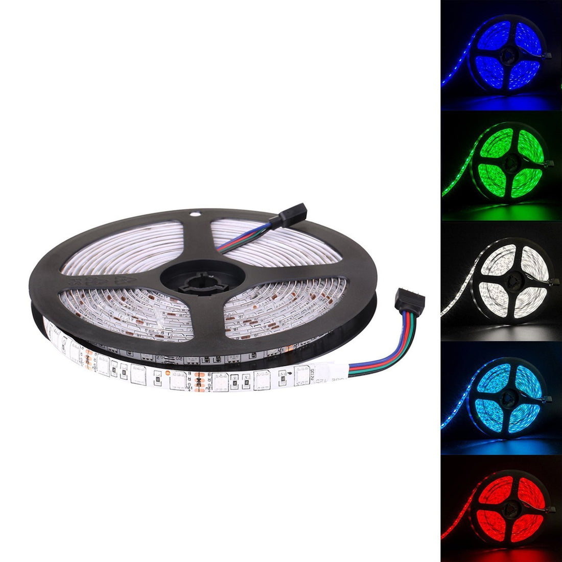 Flexible LED Strip Lights,RGB,300 Units SMD 5050 LEDs,LED Strips,Waterproof,12 Volt LED Light Strips, Pack of 16.4ft/5m,for Holiday/Home/Party/Indoor/Outdoor Decoration(RGB)
